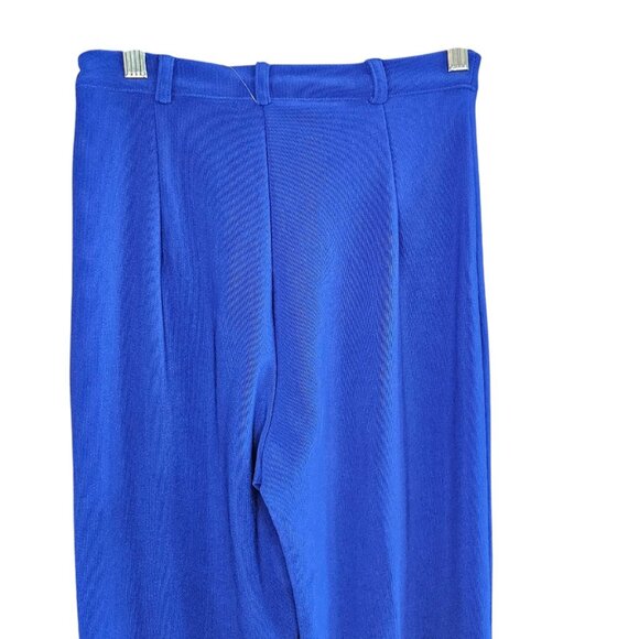 Vintage Womens Western Ranch Show Pants Cobalt‎ Blue Slinky Knit Size XS 26 X 32 - Picture 6 of 11
